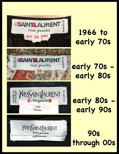 red yves saint laurent label garment labels|vintage ysl labels.